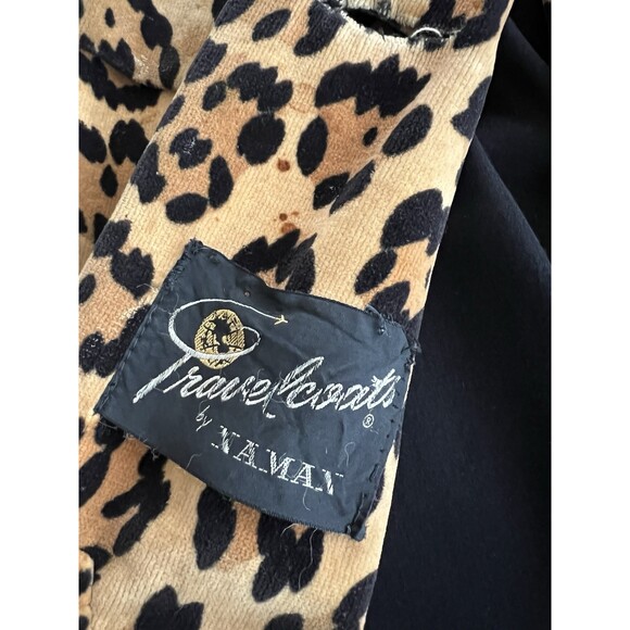 Vintage Women's Leopard Cheetah Print Plush Medium Length Over Coat Size Medium - Picture 8 of 16